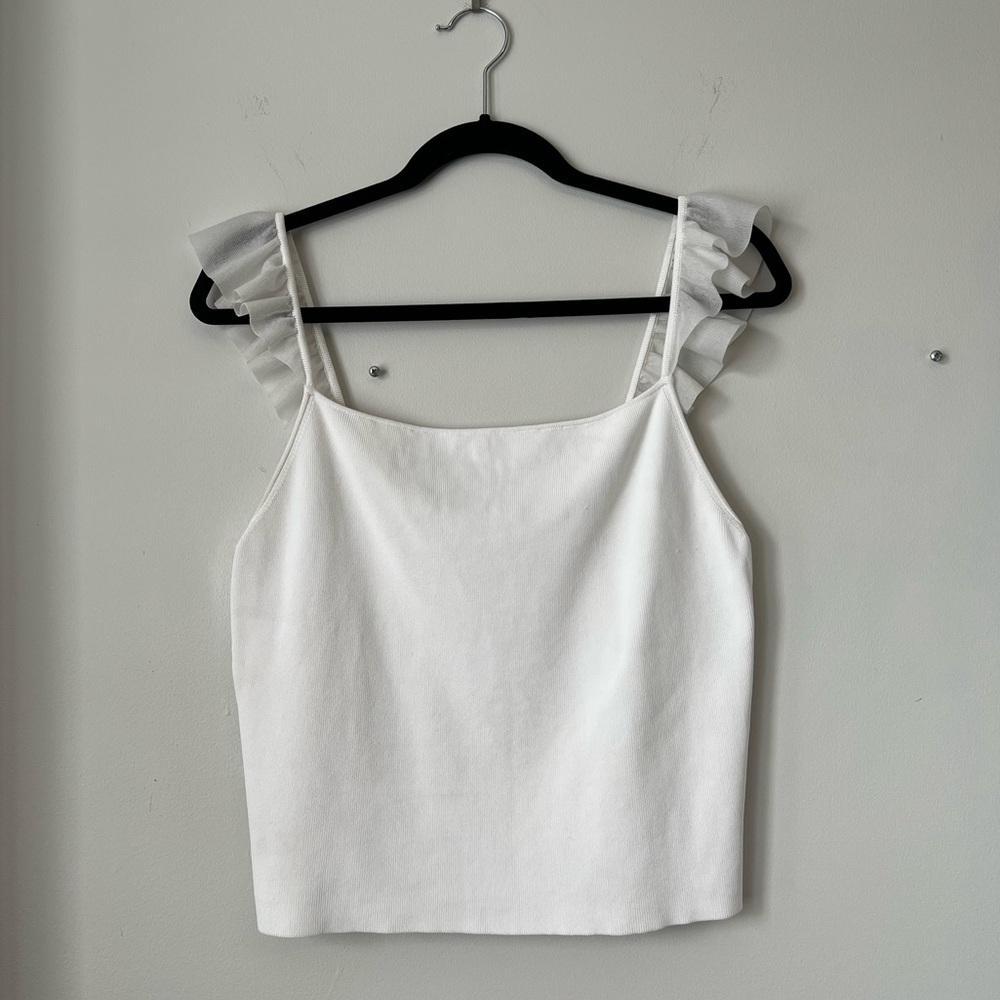 Alice + Olivia Flutter Sleeve Cami - Size Large